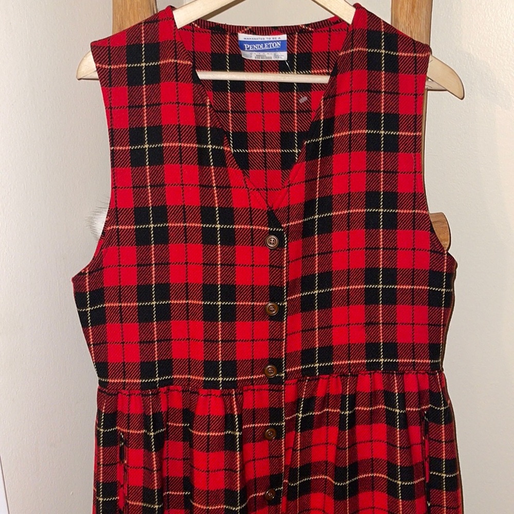 RARE Vintage Pendleton 100% Virgin Wool Plaid Dress